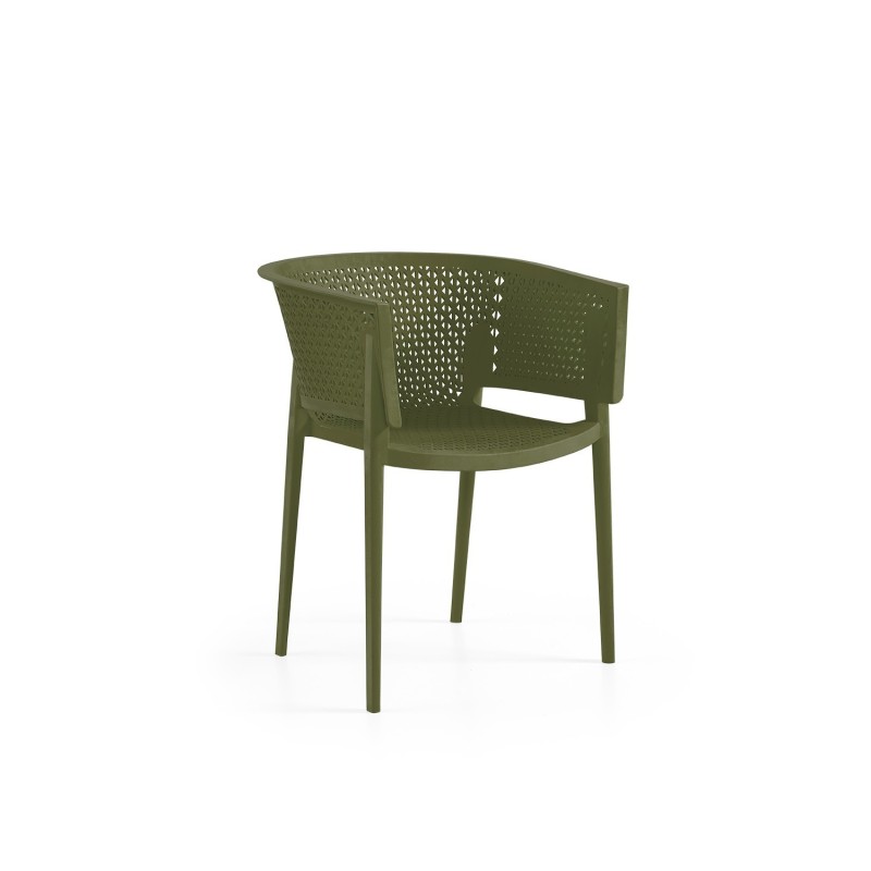 Sillón BILL, apilable,  polipropileno tórtora