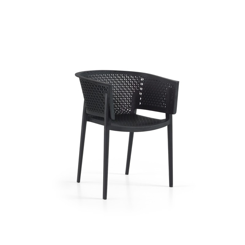 Sillón BILL, apilable,  polipropileno tórtora