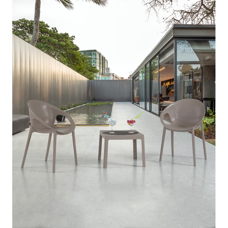 Silla COSMOS, apilable,  polipropileno tórtora