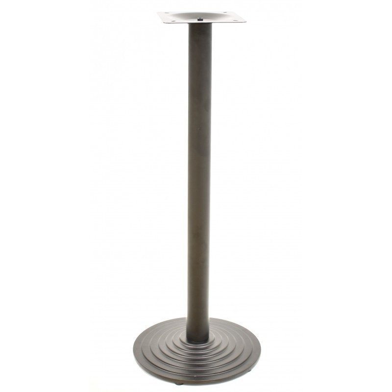 Mesa alta EBRO, negra, base de 110 cms y tapa de 70x70 cms. Color a elegir.