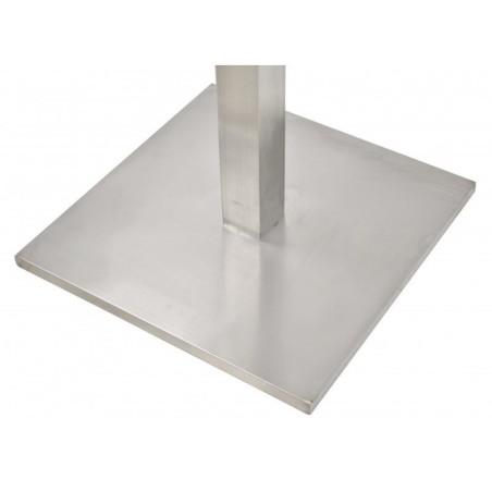 Base de mesa IPANEMA, alta, acero inoxidable, base de 45 x 45 cms, altura 110 cms