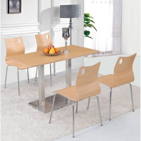 Base de mesa IPANEMA, acero inoxidable, base de 70 x 40 cms, altura 72 cms
