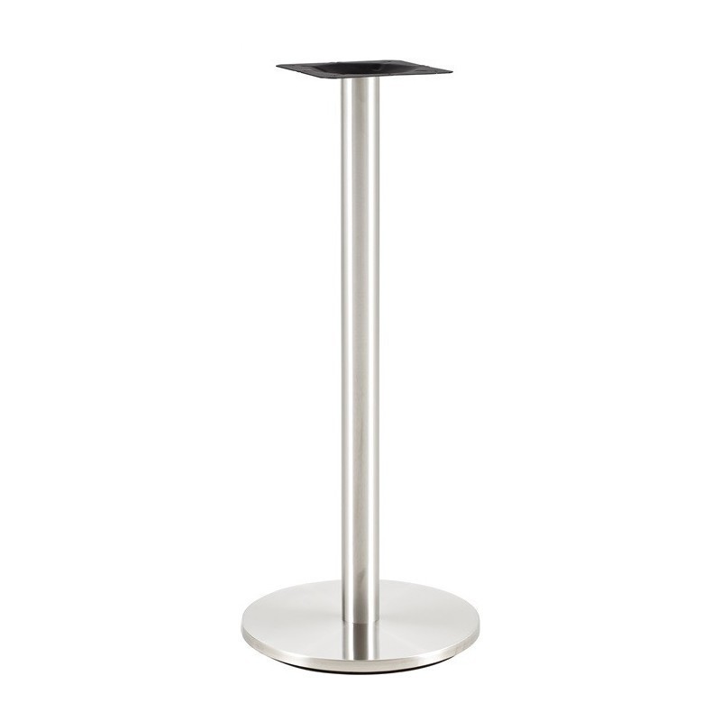 Mesa BENAGIL, alta, acero inoxidable, base de 110 cms y tapa 70 x 70 cms. Color a elegir.