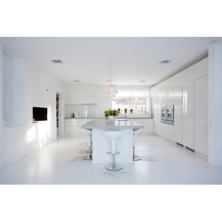 Taburete AUSTIN ( M ), cromado, abs blanco