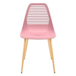 Silla UNCIBAY, metal, polipropileno rosa oscuro 2