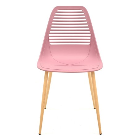 Silla UNCIBAY, metal, polipropileno rosa oscuro