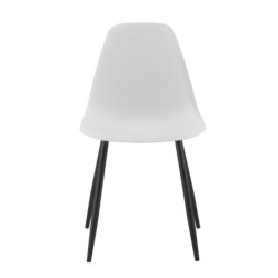 Silla CLUNY, metal negro, polipropileno blanco 2