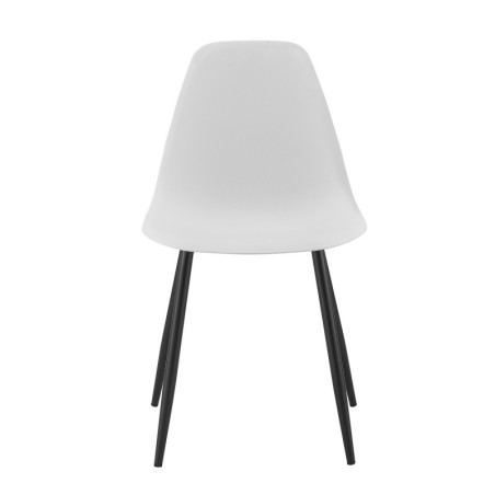Silla CLUNY, metal negro, polipropileno blanco