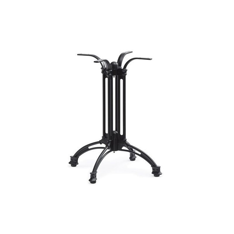 Mesa EIFFEL NEW, aluminio, 4 pies, negra, base de 70 cms y tapa 70 x 70 cms. Color a elegir.