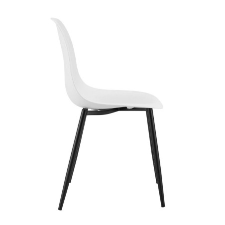 Silla CLUNY, metal negro, polipropileno blanco