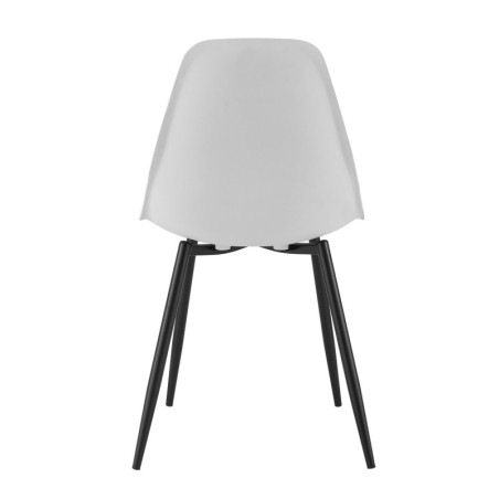 Silla CLUNY, metal negro, polipropileno blanco