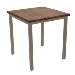 Base de mesa LIRIO, metal, gris plata, 65 x 65 cms, altura 72 cms, para tableros de 70 x 70 cms 2