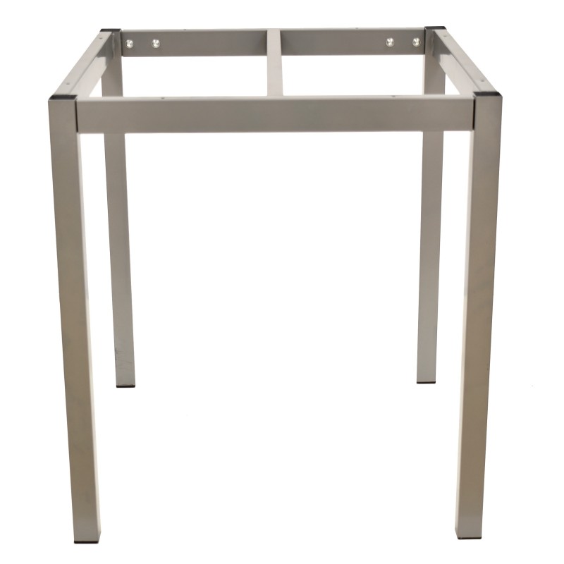 Base de mesa LIRIO, metal, gris plata, 65 x 65 cms, altura 72 cms, para tableros de 70 x 70 cms