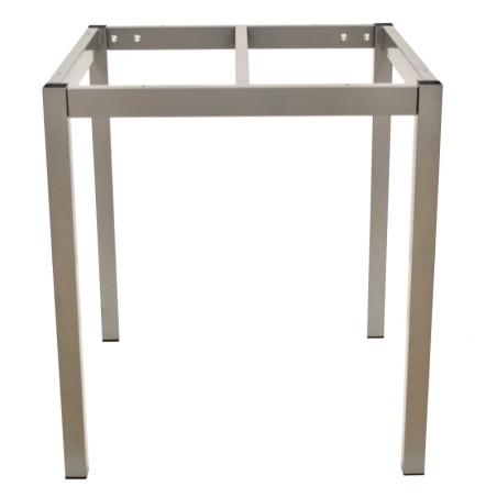 Base de mesa LIRIO, metal, gris plata, 65 x 65 cms, altura 72 cms, para tableros de 70 x 70 cms