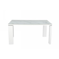 Mesa ROYAL, lacada blanca, cristal ceramico, 150 x 90 cms 2