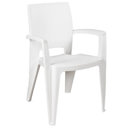Sillón ELEN, apilable, polipropileno blanco