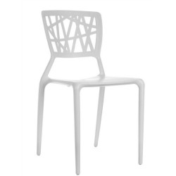 Silla BYRON, polipropileno blanco*