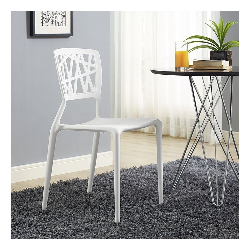 Silla BYRON, polipropileno blanco*
