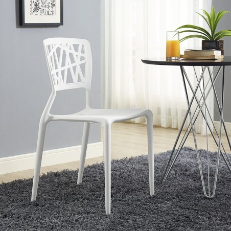 Silla BYRON, polipropileno blanco*