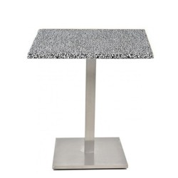 Mesa IPANEMA, acero inoxidable, base de 72 cms y tapa 80 x 80 cms. Color a elegir. 2