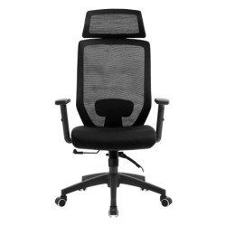 Sillón de oficina CLAYTON, negro, malla y tejido negro 2