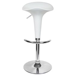 Taburete NORMAN ( L ), cromado, abs blanco