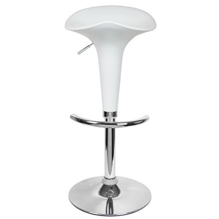 Taburete NORMAN ( L ), cromado, abs blanco