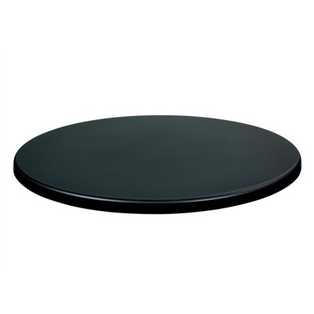 Tablero de mesa Werzalit-Sm, NEGRO 55, 70 cms de diámetro*.