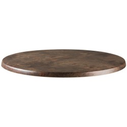 Tablero de mesa Werzalit-Sm, MARRÓN ÓXIDO 223, 70 cms de diámetro*.