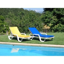Colchón para tumbona EKKO, tapizado azul 2