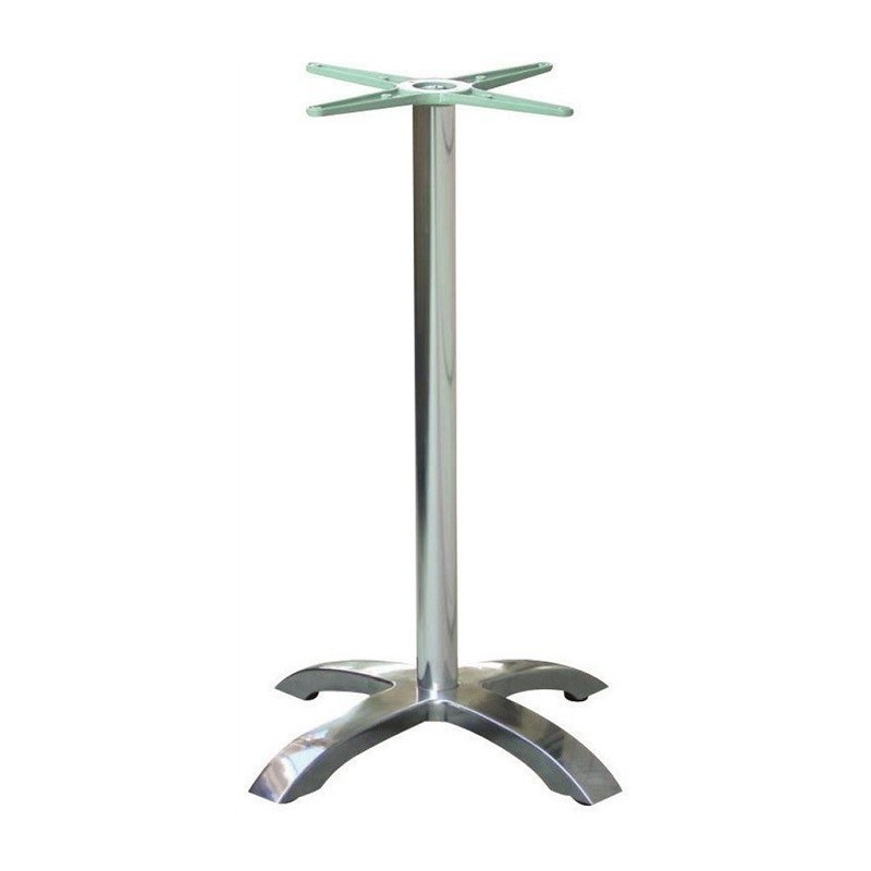 Mesa MILAN, alta, aluminio, 4 radios, base de 110 cms y tapa 70 cms. Color a elegir.