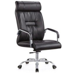 Sillón de oficina FLANDES, alto, gas, basculante, similpiel negra